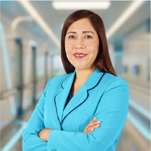 Retrato de Dra. Enf. Anika Remuzgo Artezano, docente del congreso